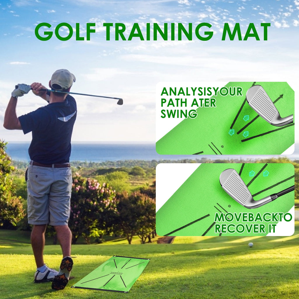 Golf Swing Training Mat Kit- Indoor And Outdoor Use